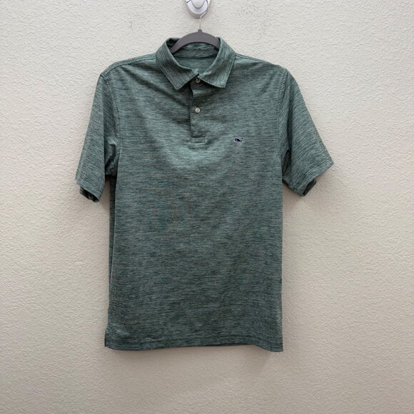 Vineyard Vines Performance Green Stripe Short Sleeve Golf Polo Shirt Mens sz XS - Picture 1 of 7